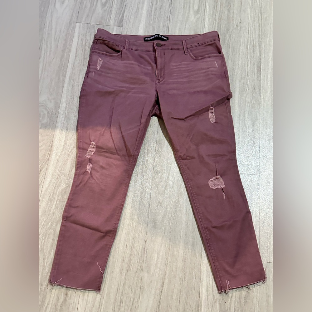 Express Ankle Jeans in Dusty Rose